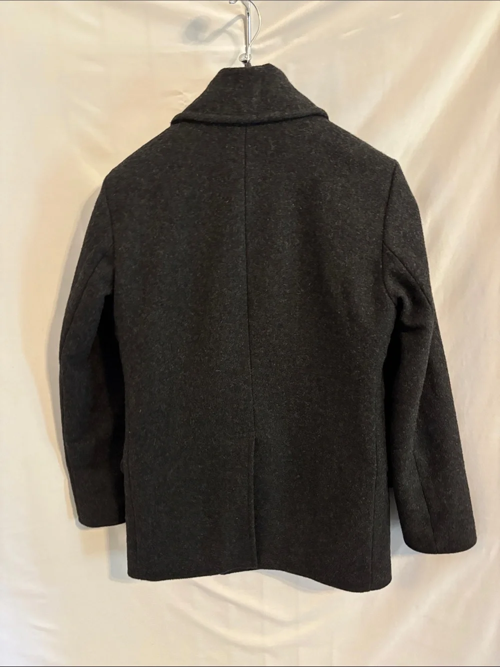 J. Crew Dock Wool Peacoat Men's Gray Size Medium Tall Coat